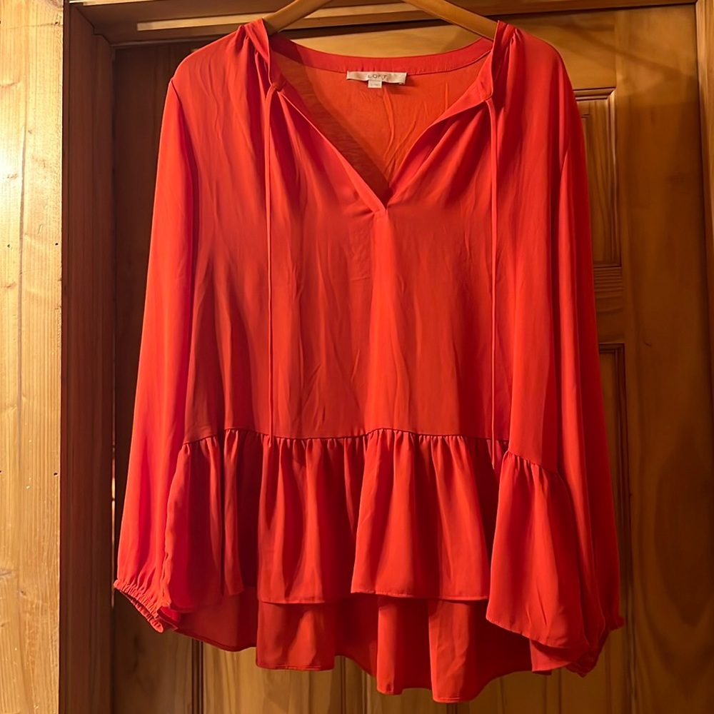 Red Loft Blouse - Size Large